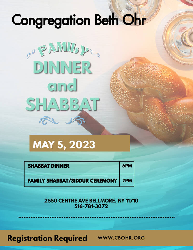 Banner Image for Family Shabbat with Siddur Program and Dinner followed by services